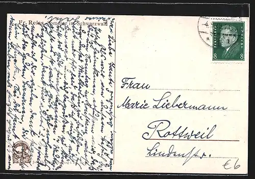Künstler-AK Fritz Reiss: Sommer im Schwarzwald - Haus in Landschaft
