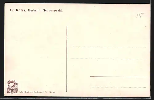 Künstler-AK Fritz Reiss: Bauernhaus im Schwarzwald