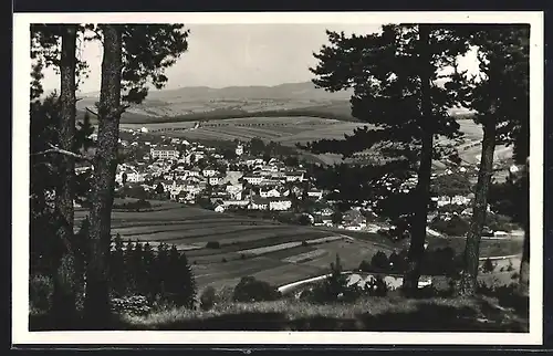 AK Val. Klobouky, Ortsansicht vom Wald aus gesehen