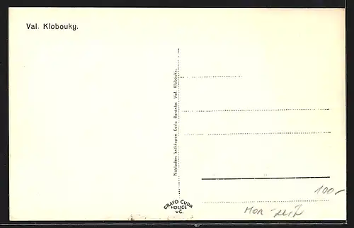 AK Val. Klobouky, Ortsansicht vom Wald aus gesehen