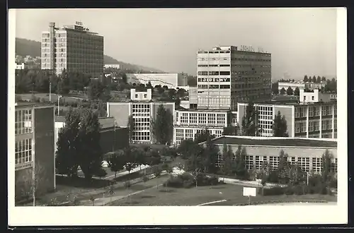 AK Zlín, Ortsansicht mit Hotel