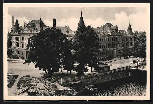 AK Budweis, Ortspartie am Fluss