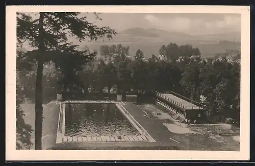 AK Wolin, Blick von oben ins Freibad