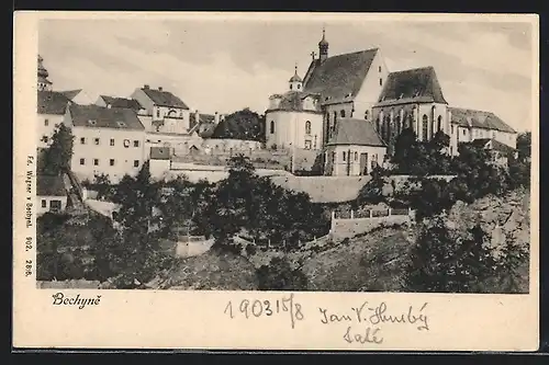 AK Bechyne, Blick auf die Kirche