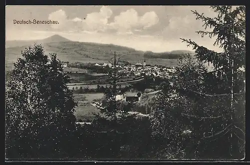 AK Deutsch-Beneschau, Panoramaansicht des Ortes
