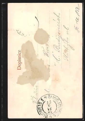 AK Zlata Koruna, Strassenpartie mit Gläubigen vor einer Kirche