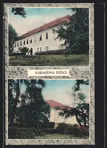 AK Kardasova Recice, Schlossansicht mit Park