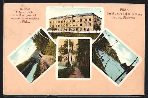 AK Pisek, Internat J. Ap. V. cis a kr. Frantiska Josefa I., Lesni partie kol teky Otavy