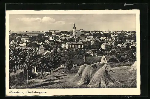 AK Tachau /Sudetengau, Teilansicht mit Kirche