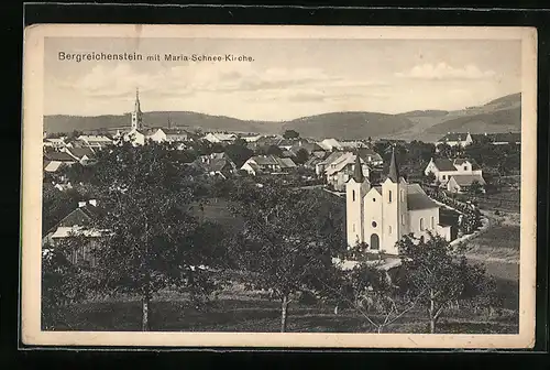 AK Bergreichenstein, Teilansicht mit Maria-Schnee-Kirche