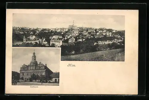 AK Mies, Panorama, Rathaus