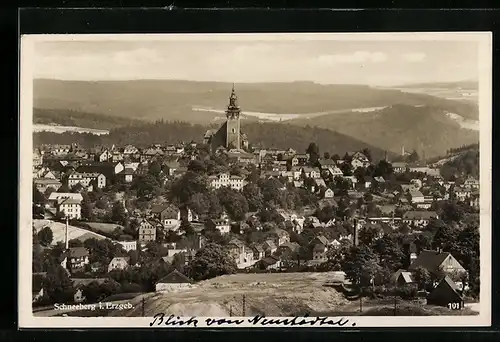 AK Schneeberg / Erzgeb., Gesamtansicht