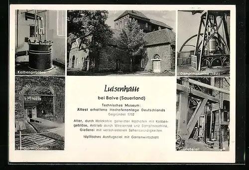 AK Balve /Sauerland, Luisenhütte, Technisches Museum mit der ältest erhaltenen Hochofenanlage Deutschlands