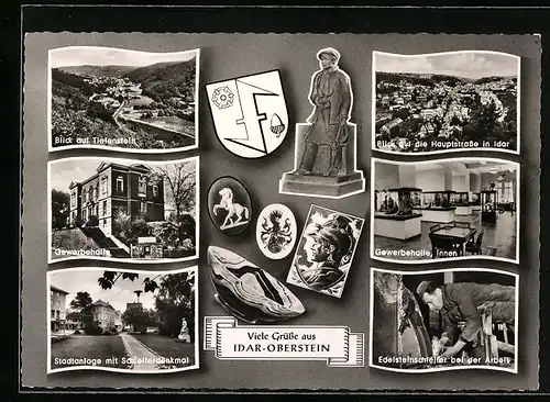 AK Idar-Oberstein, Gewerbehalle, Hauptstrasse, Tiefenstein