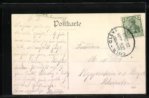 AK Krefeld, Blick zum neuen Bahnhof