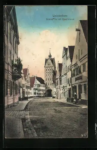 AK Weissenhorn, Unteres Tor mit Hauptstrasse