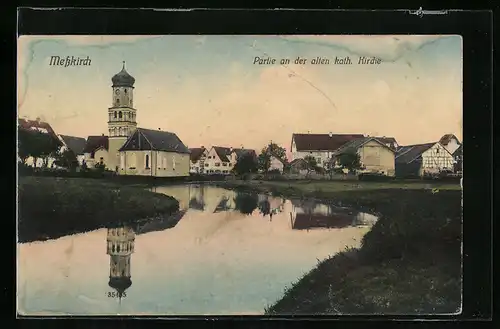 AK Messkirch, Partie an der alten kath. Kirche