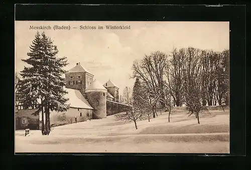 AK Messkirch /Baden, Schloss im Winterkleid