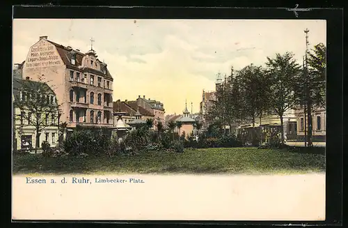 AK Essen a. d. Ruhr, Limbecker-Platz, Maler Conr. Evers & Sohn