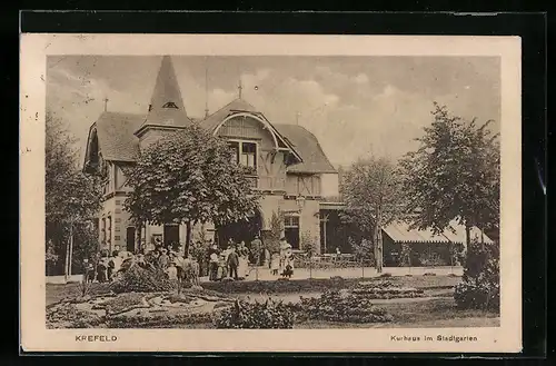AK Krefeld, Kurhotel im Stadtgarten