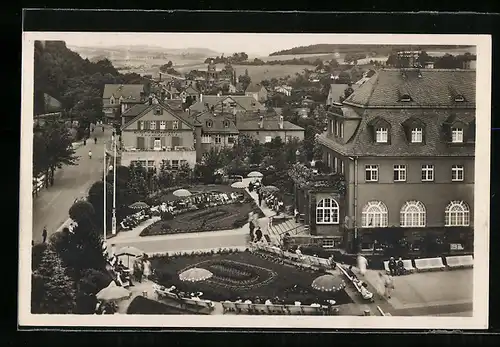 AK Oberschlema i. Erzgeb., Radiumbad mit Hotel Fremdenhof