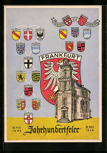 AK Alt-Frankfurt, Jahrhundertfeier 1948 der Nationalversammlung in der Paulskirche
