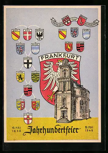 AK Alt-Frankfurt, Jahrhundertfeier 1948 der Nationalversammlung in der Paulskirche