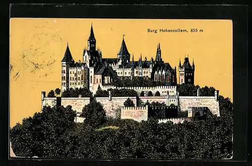 AK Hohenzollern, Blick auf die Burg