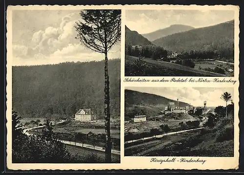 AK Nörten-Hardenberg, Gasthaus Rodetal, Panorama, Salzbergwerk Königshall-Hindenburg