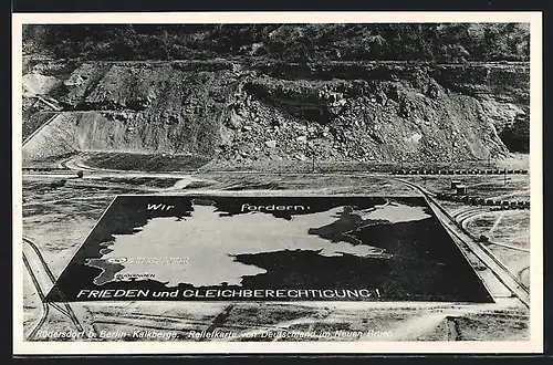 AK Kalkberge / Mark, Relief-Karte von Deutschland im Neuen Steinbruch