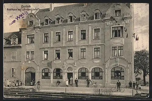 AK Durlach, Gasthaus zur Grossen Linde