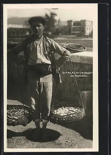 AK Malaga, Vendedor de Pescado, Spanischer Fischverkäufer