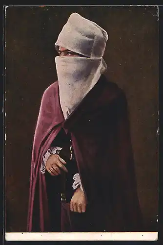 AK Junge türkische verschleierte Frau