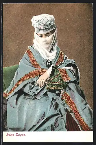 AK Türkische Dame mit einem Schleier