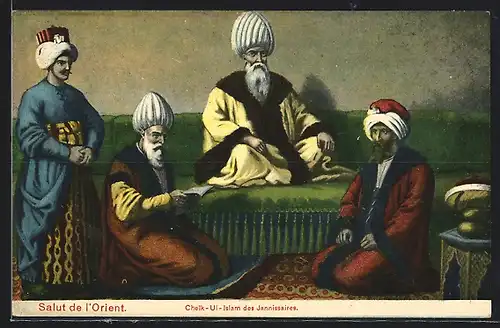 AK Cheik Ul-Islam des Jannissaires, Sultan mit Wachen