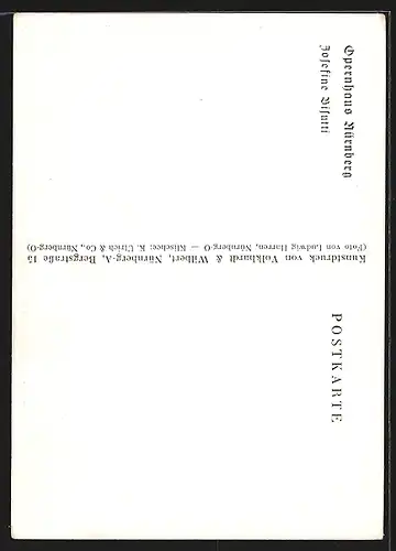 AK Opernsängerin Josefine Bisutti lächelt freundlich