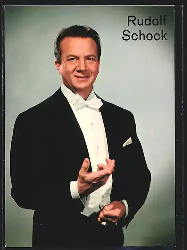 AK Opernsänger Rudolf Schock im Frack