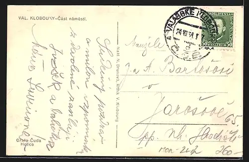 AK Val. Klobouky, Cast namesti