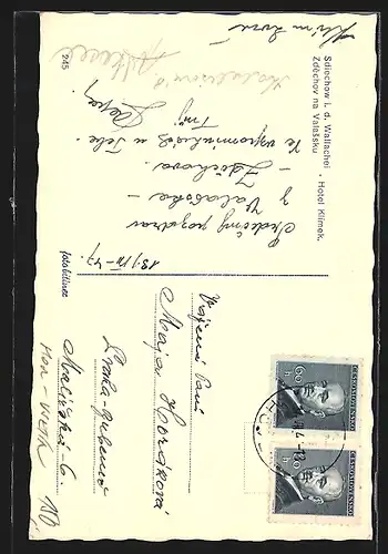 AK Zdechov na Valassku, Hotel Klímek