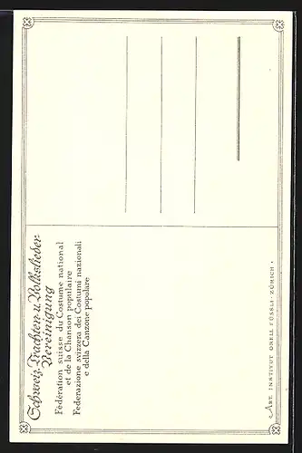 Künstler-AK Schweiz, Frau aus Baselbiet in Tracht