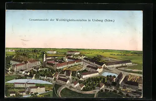 AK Ursberg, Gesamtansicht der Wohltätigkeitsanstalten