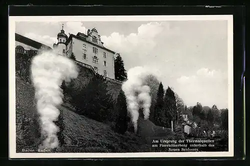 AK Baden-Baden, Thermalquellen am Florentinerberg