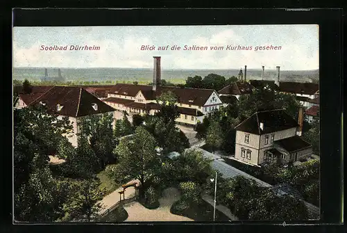 AK Soolbad Dürrheim, Blick auf die Salinen vom Kurhaus