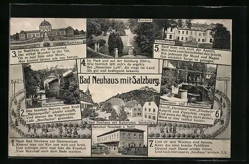 AK Bad Neuhaus, Salzburg, Schlosshotel, Kurhaus, Badehaus
