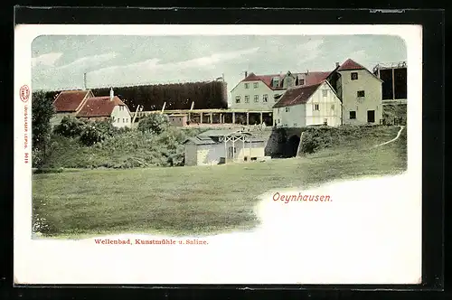 AK Oeynhausen, Wellenbad, Kunstmühle und Saline
