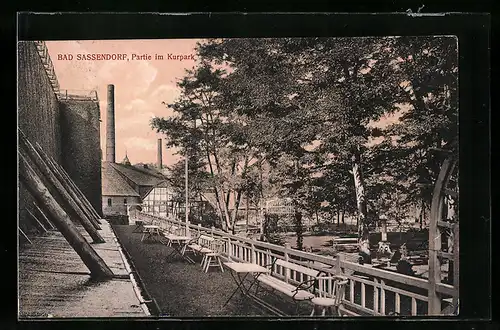 AK Bad Sassendorf, Partie im Kurpark
