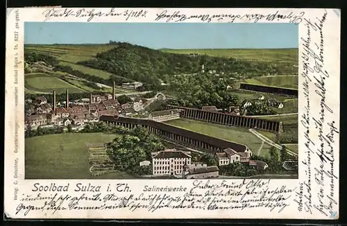 Goldfenster-AK Sulza, Salinenwerke
