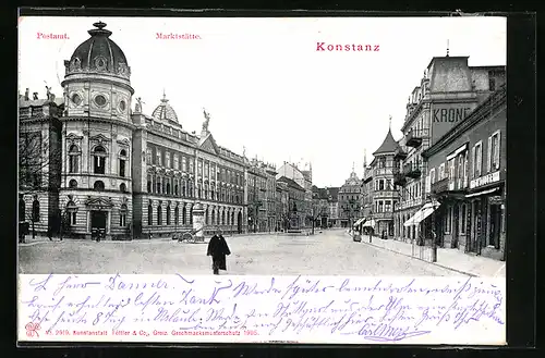 AK Konstanz, Postamt und Marktstätte
