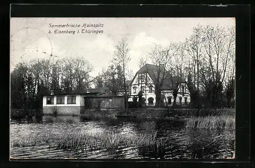 AK Hainspitz i Thür, Ortspartie am See