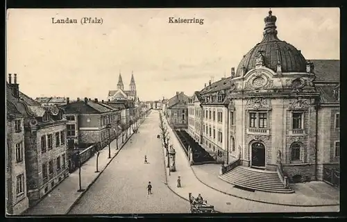 AK Landau / Pfalz, Blick auf den Kaiserring